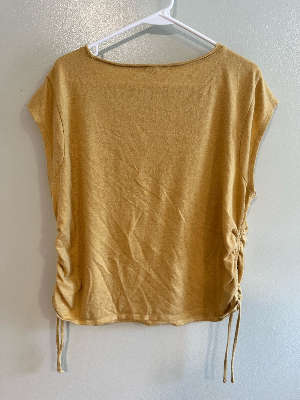 Old Navy Mustard Side-Tie Lightweight Top - Picture 2 of 6